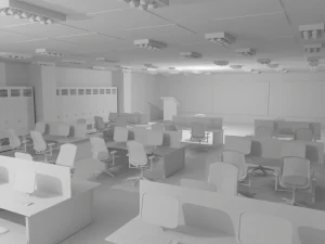 Mission Control Center No Material 3D Model