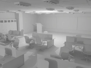 Mission Control Center No Material 3D Model