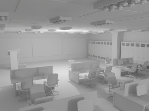 Mission Control Center No Material 3D Model