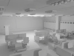 Mission Control Center No Material 3D Model