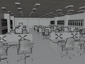 Mission Control Center No Material 3D Model