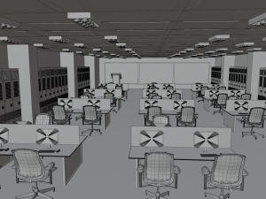 Mission Control Center No Material 3D Model