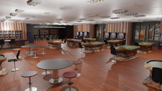 Casino Interior 3D 模型 .c4d .max .obj .3ds .fbx .stl .blend 