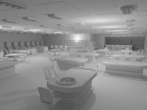 Casino Interior No Material 3D Model