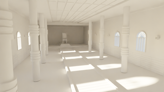 Kings Hall Interior No Material 3D Model .c4d .max .obj .3ds .fbx .stl .blend