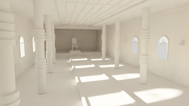 キングス ホール インテリア マテリアルなし 3Dモデル .c4d .max .obj .3ds .fbx .stl .blend