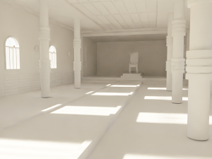 Kings Hall Interior No Material 3D Model