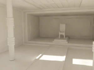 キングス ホール インテリア マテリアルなし 3Dモデル