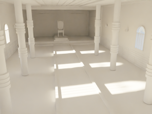Kings Hall Interior No Material 3D Model