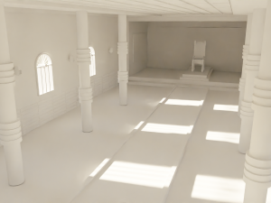 Kings Hall Interior No Material 3D Model