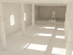 キングス ホール インテリア マテリアルなし 3Dモデル