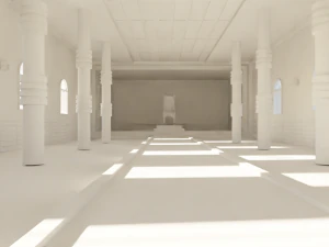 キングス ホール インテリア マテリアルなし 3Dモデル