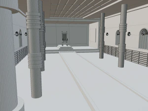 キングス ホール インテリア マテリアルなし 3Dモデル
