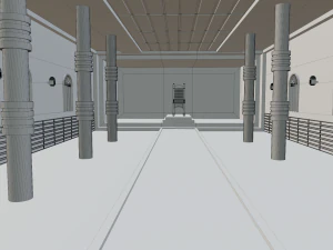 キングス ホール インテリア マテリアルなし 3Dモデル