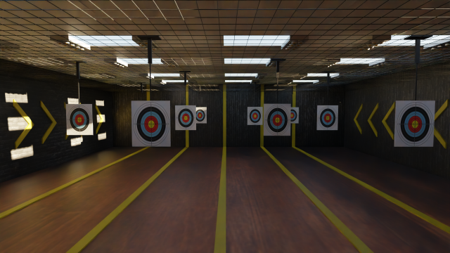 Shooting Range Interiors 3D 모델 .c4d .max .obj .3ds .fbx .stl .blend 