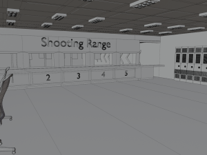 Shooting Range Interiors 3D 모델