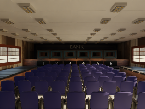 Bank Interior 3D मॉडल