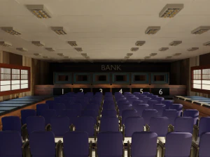Interno della banca Modello 3D