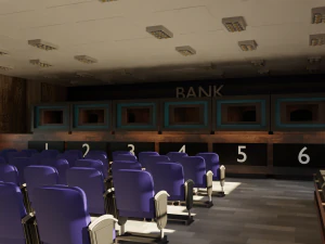 Bank Interior 3D Model