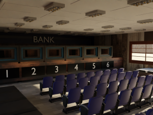 Bank Interior 3D Model