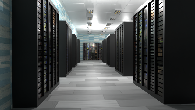 Data Communication Server Room 3D Model .c4d .max .obj .3ds .fbx .stl .blend 