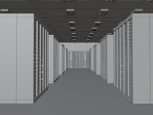 Data Communication Server Room 3D Model