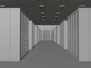 Data Communication Server Room 3D Model