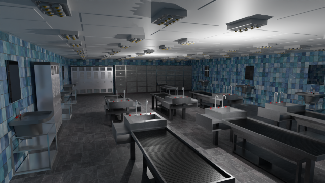 Autopsy Morgue Laboratory Modello 3D .c4d .max .obj .3ds .fbx .stl .blend