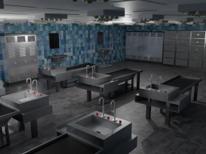 Autopsy Morgue Laboratory Model 3D