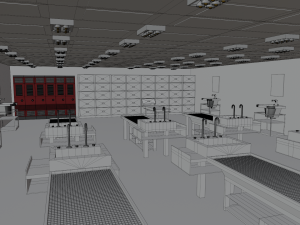Autopsy Morgue Laboratory Model 3D