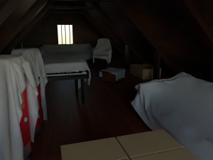 Attic Interior 3D Модель