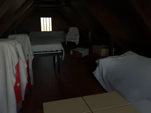 Attic Interior 3D Model