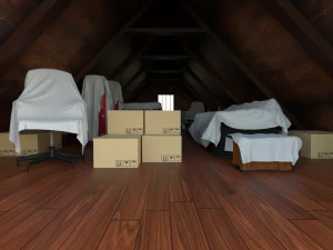 Attic Interior 3D Model
