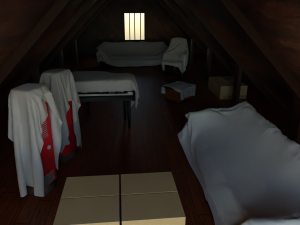 Attic Interior 3D Модель