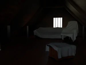 Attic Interior 3D Model