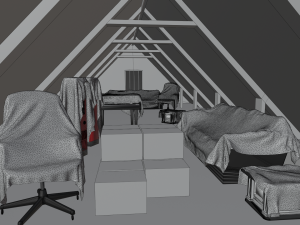 Attic Interior 3D Модель