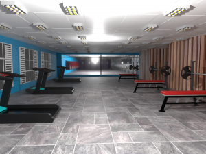 Fitness hall - sports equipment Modelo 3D
