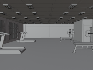 Fitness hall - sports equipment 3D Модель