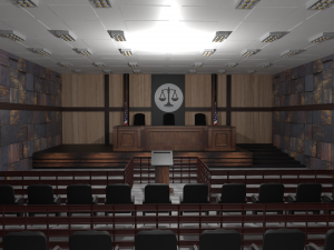 Court Room Interior Modèle 3D