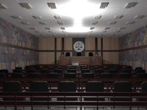 Court Room Interior Modèle 3D