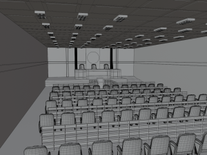 Court Room Interior Modèle 3D