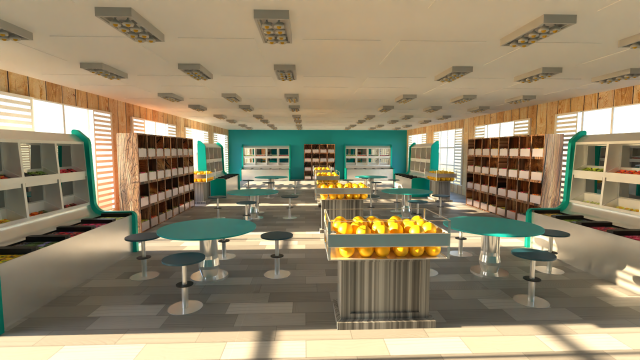 Greengrocer Store Modello 3D .c4d .max .obj .3ds .fbx .stl .blend 