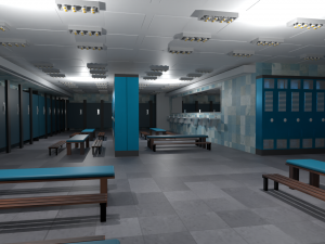 Modern Gym Locker Room 3Dモデル
