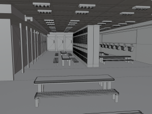 Modern Gym Locker Room 3Dモデル