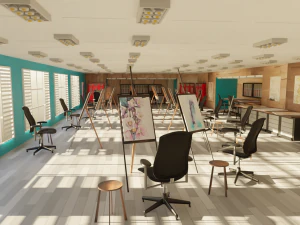 Art Workshop - Painting Workshop 3D Model