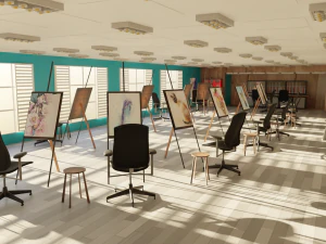 Art Workshop - Painting Workshop 3D Model