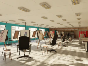 Art Workshop - Painting Workshop 3D Model