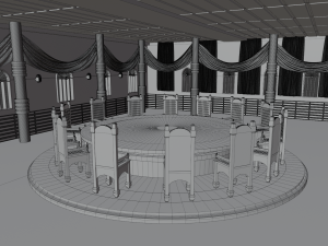 Council Hall - Round Table Modelo 3D