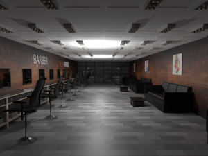 BarberShop Interior 3D Model