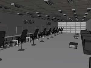 BarberShop Interior 3D Model